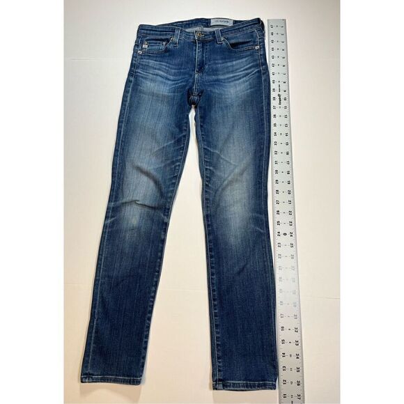 AG Adriano Goldschmied The Prima Ankle Cigarette Jean Medium Blue Wash Size 25R - Picture 7 of 9